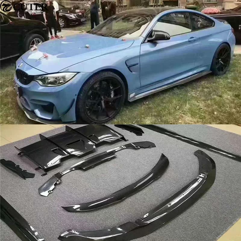 F80 M3 F82 M4 Carbon fiber body kit Front lip Rear diffuser Side miniskirt rear Spoiler for Bmw F80 M3 F82 M4 Psm Style 15-17
