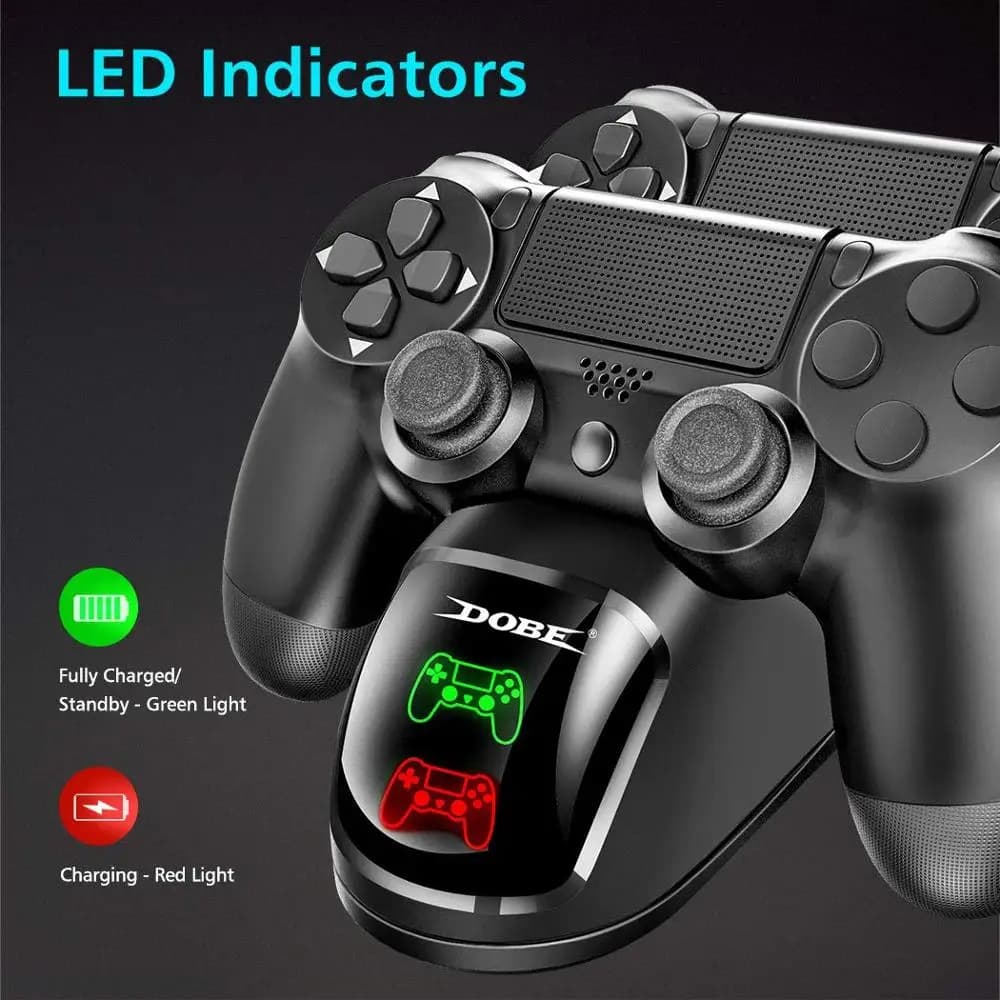 Caricatore per supporto per stazione dock di ricarica rapida con doppia maniglia USB per PS4/PS4 Slim/PS4 Pro Controller di gioco Gamepad Joystick Dock Mount