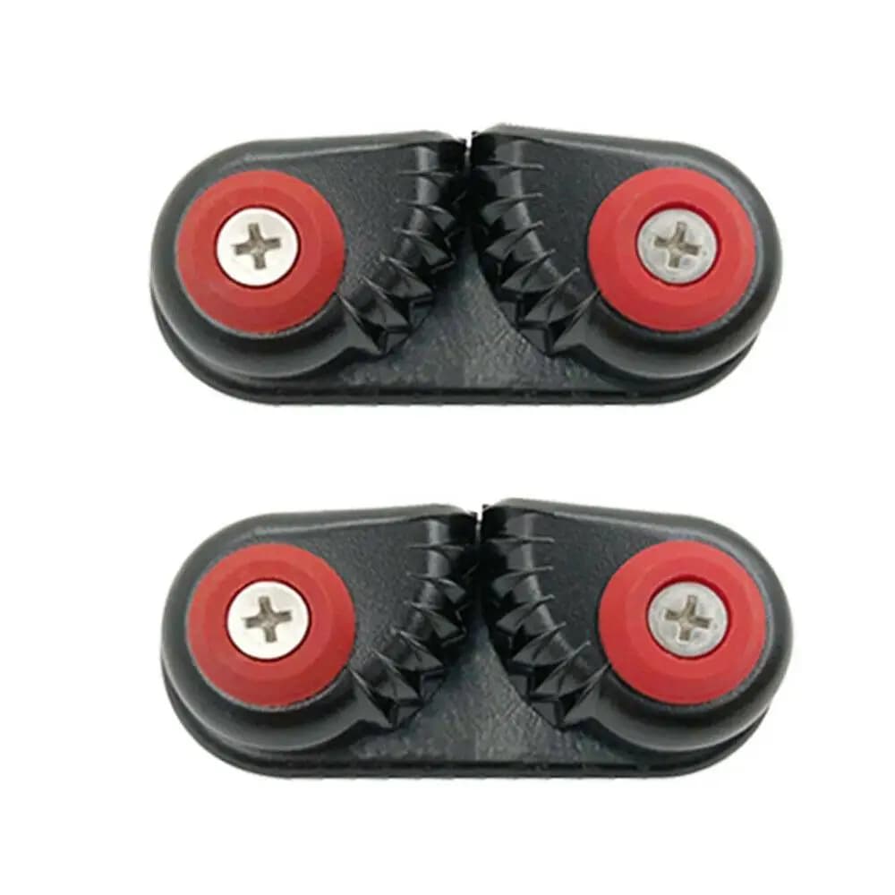 2 pezzi barca in alluminio nero corda morsetto tacchette matic fairlead vela marina canottaggio barca a vela kayak canoa gommone accessori