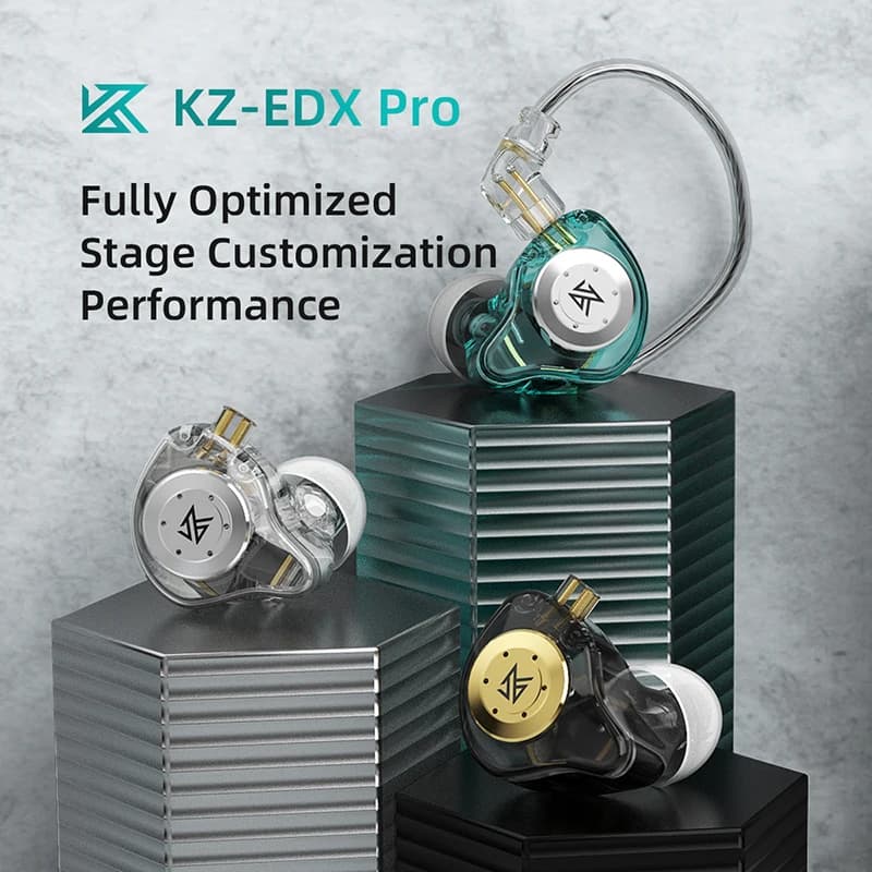 KZ EDX PRO 10mm Double Circuit Magnetic Dynamic Unit HIFI Bass Auricolari Sport Headphones with Cancellation of Noise KZ ZSTX ZSN PRO ZAS