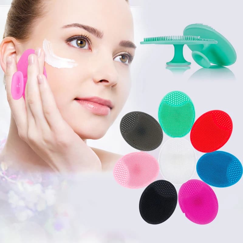 5PCS Silicone Cleansing Brush Washing Pad Facial Exfoliating Blackhead Face Cleansing Brush Tool Soft Deep Cleaning Face Brush