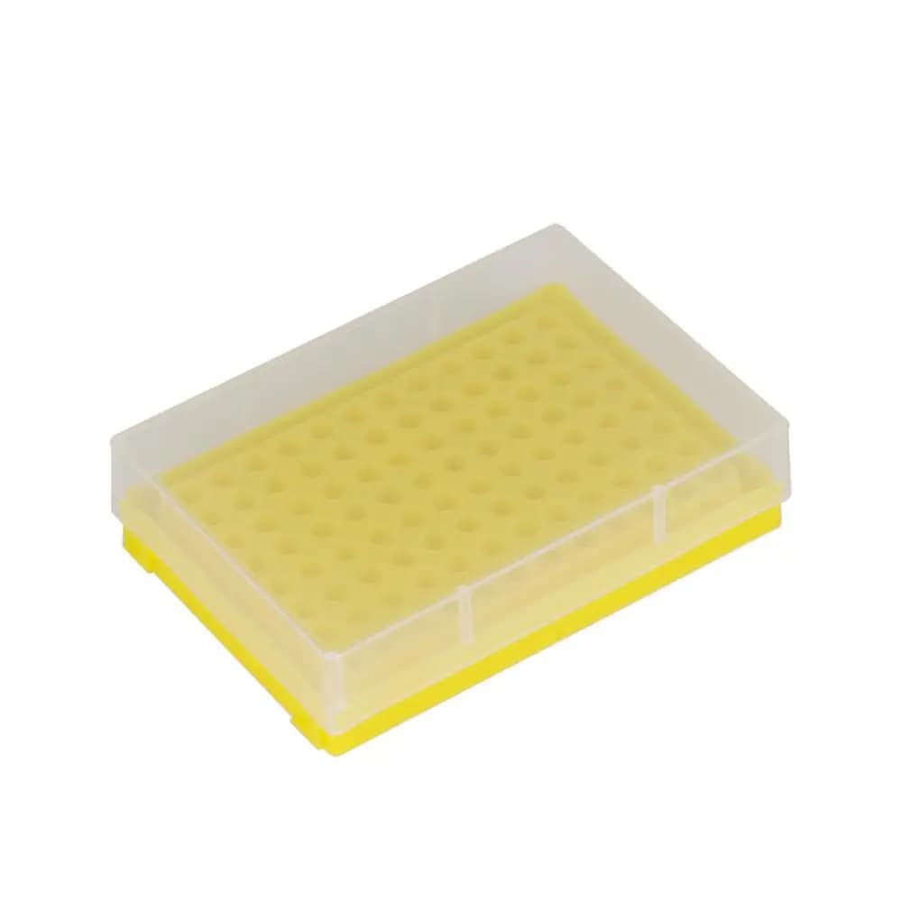 Portaprovette per provette da centrifuga in plastica da 96 prese per attrezzature da laboratorio scolastico per provette da centrifuga da 0,2 ml 1 pz