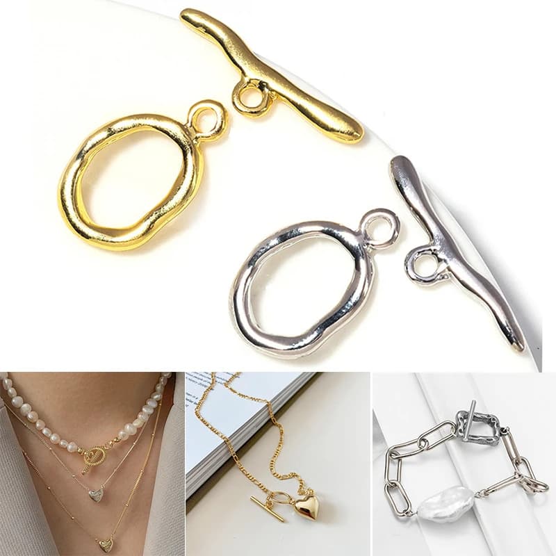 New OT Closures irregular curved Toggle closures connectors for bracelet handicraft jewelry creation wholesale supplies