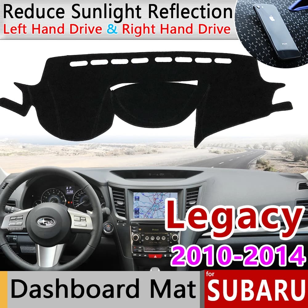 Per Subaru Legacy 2010 2011 2012 2013 2014 Tappetini anti scivolo Copertura Cruscotto Tappeto Parasole Dash Zerbino Tappeto Accessori WRX STI B4