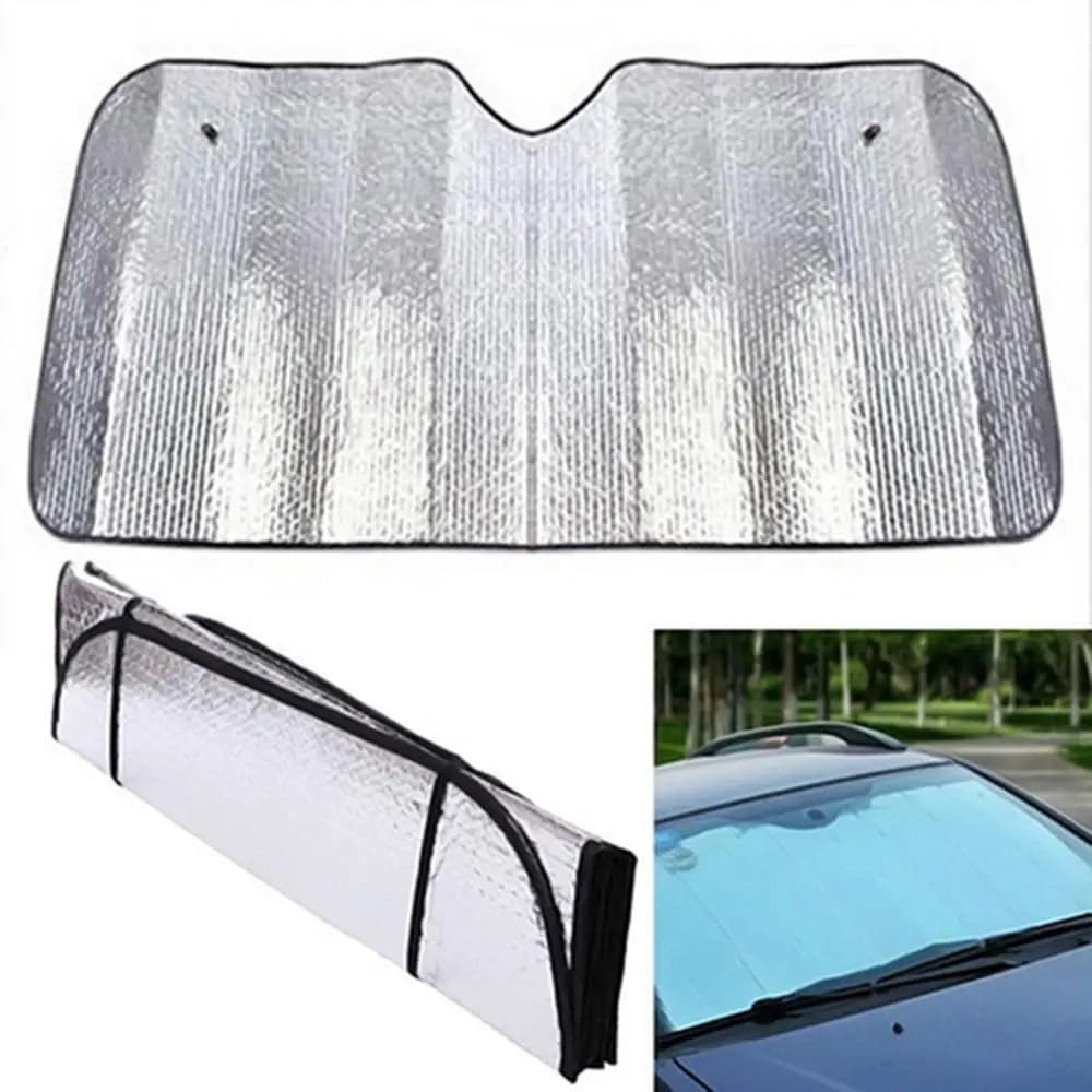 Tenda parasole per auto Protezione solare ispessita per auto Parasole in cotone perlato su due lati 130x60/51*23 cm Parabrezza anteriore anti-ultravioletto