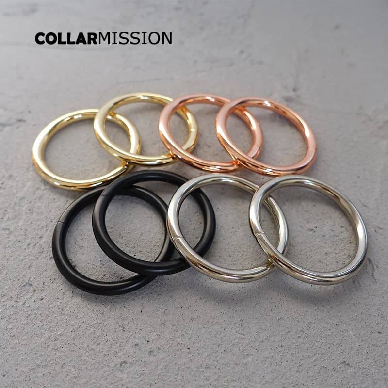 10 pezzi/lotto O-ring in metallo nichelato non saldato per borse e accessori per abbigliamento, 4 misure e 4 colori
