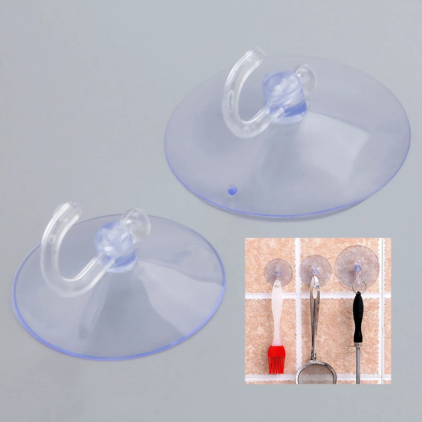 5 pz 60/80mm ventose ventose trasparente forte ventose gancio gancio per finestra cucina bagno bambola giocattolo frigorifero