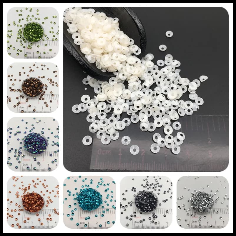 30g 3mm 4mm 5mm PVC Tazza Profonda Paillettes Glitter Paillettes Per Vestiti, Cappello, Scarpe. Bambini FAI DA TE. Artigianato Accessorio Fatto A Mano All'ingrosso