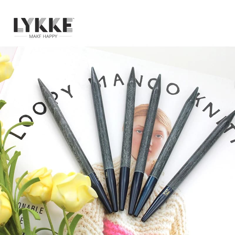 1 piece Lykke Indigo 5 inch (11.5cm) interchange Circular Needle Tips