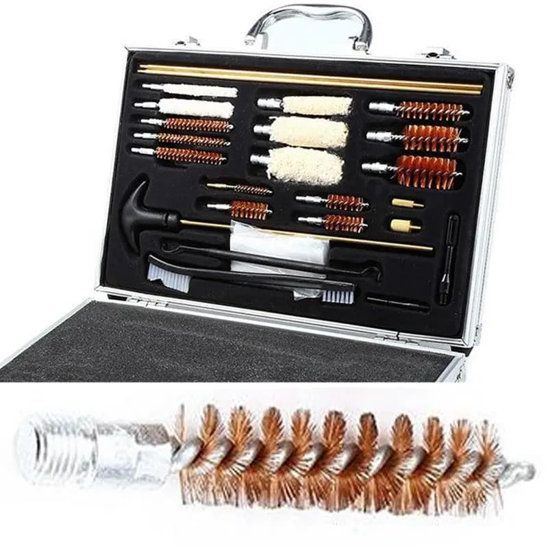 Gun Rifle Cleaning Kit Brush Set Aluminum Tool And Case Hunting Accessories Universal Barrel Cleaning Kit/Borstel Set