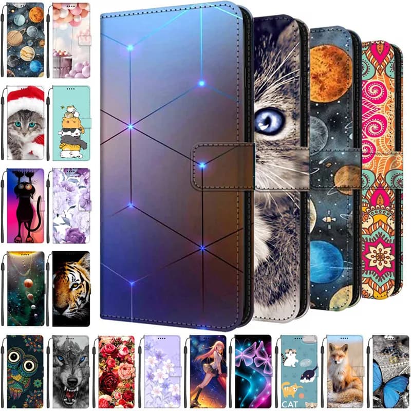 Custodia in pelle Flip Stand per Realme 12 Pro Plus Cover Wallet Book Fundas per Realme 12 Pro 5G Cartoon Holder per Realme 12 Pro +