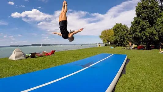 Vendita calda 4x2M Dimensioni Gonfiabile Air Track Palestra Tumble Airtrack Gonfiabile Durevole Ginnastica Aria Pavimento Materasso Yoga Zerbino Uso Domestico