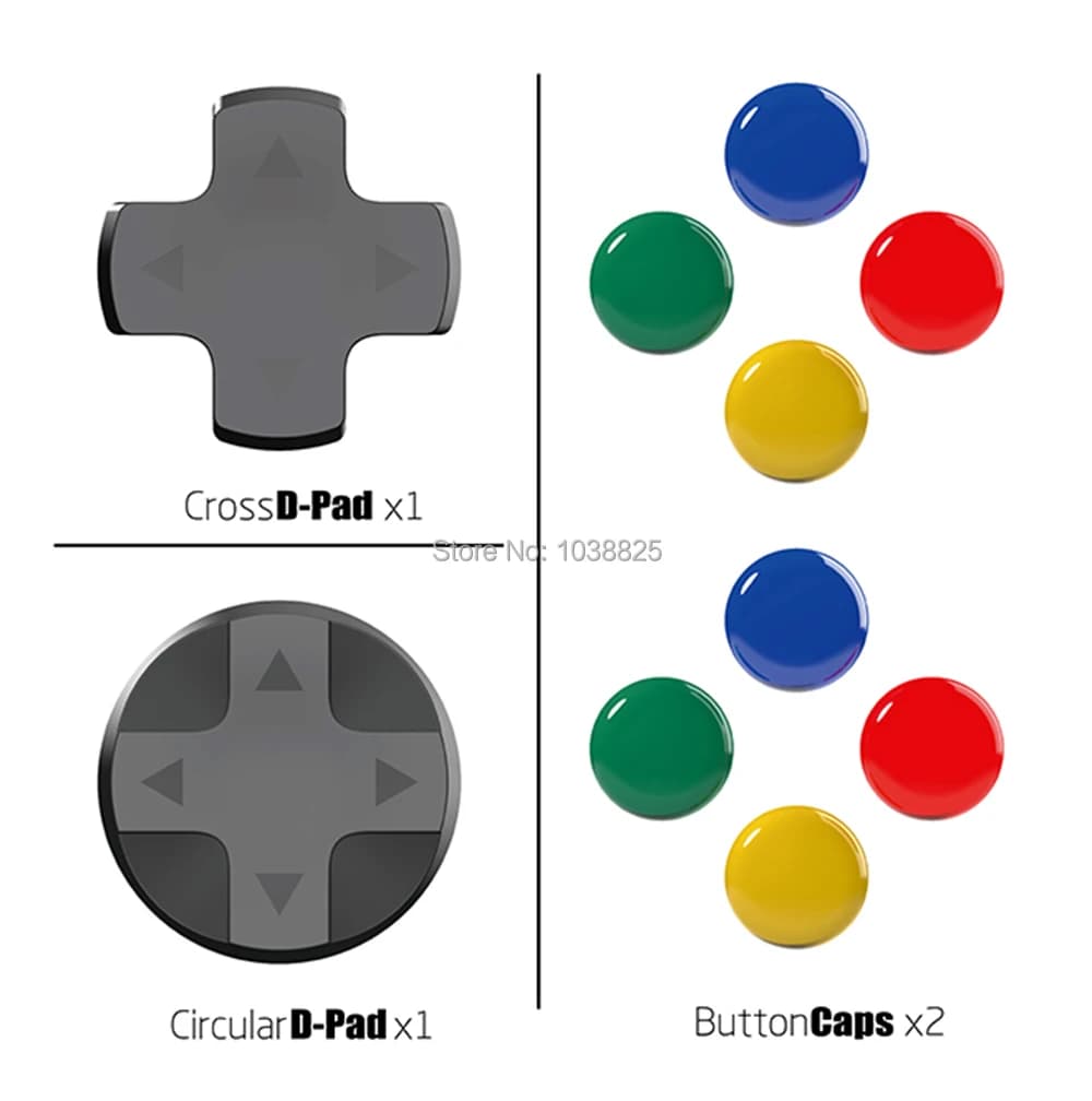 1set Joystick Rocker Cap Thumb Grips ABXY Buttons Cross Circular D-Pad Button Cap Cover for Nintendo Switch NS NX Left Right
