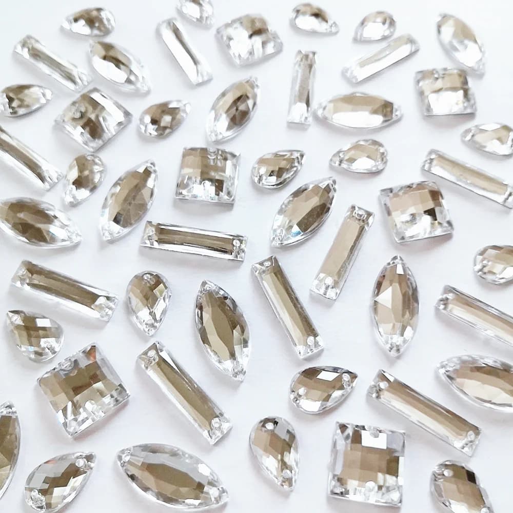 300Pcs argento Flatback gioiello ornamento cucire su gemme pietre e cristalli strass per scarpe borse carnevale accessori per il cucito fai da te