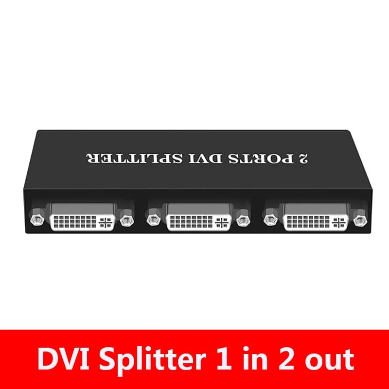 1x 2/1x4 Porte DVI Splitter 1 in 2 Out/ 1 in 4 Out Split 1 segnale Video per 2 /4 Display con ue o gli stati uniti o il regno unito o au adattatore di alimentazione