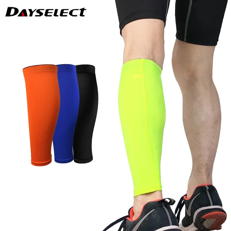 1 pz scaldamuscoli a compressione basket calcio calzini da ciclismo maniche al polpaccio scaldamuscoli per uomo donna