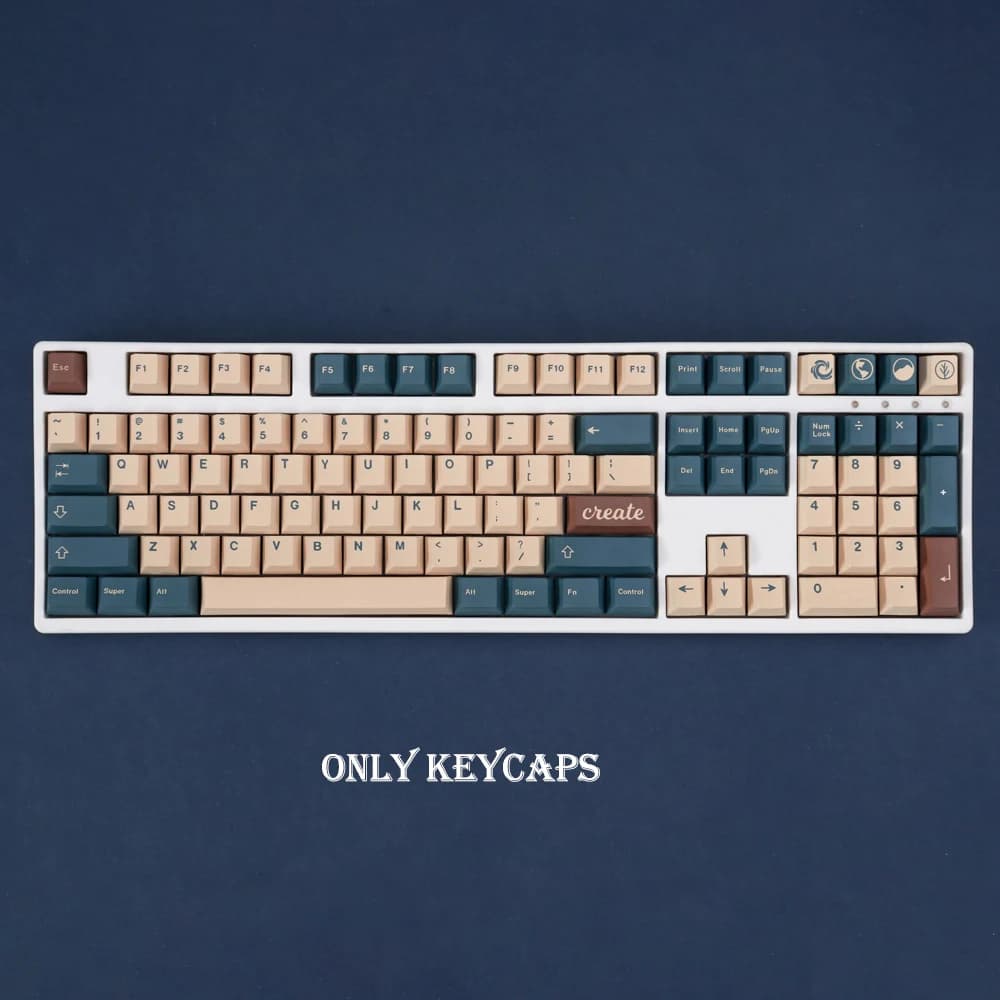 GMK Earth Tones Large Set Keycap Cherry Profile DYE-SUB English Keycaps For Mechanical Keyboard 61/64/68/75/84/87 Layout keycaps