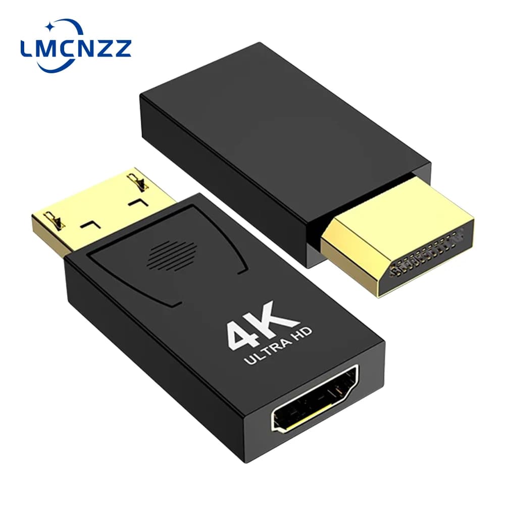 Dp adapter to Hdmi Displayport to Hdmi Dp to Hdmi converter Hd 4K gold plated suitable for Computer with Projector Video and Audio