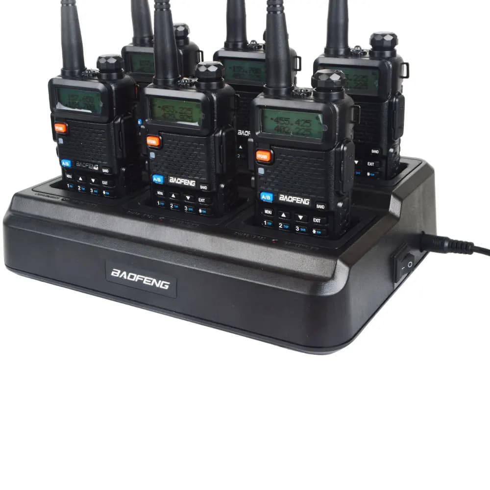 Caricabatterie a sei vie Baofeng UV-5R Walkie Talkie Multicaricatore rapido intelligente BL-5X6