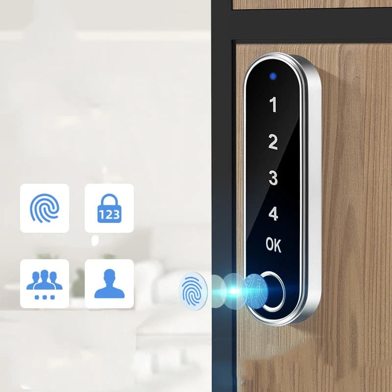 Di impronte digitali Smart Cabinet Password di Blocco Cassetto File di Office Serratura Intelligente Cifre Elettronico Intelligente Serratura Della Porta AA Batteria di Backup USB