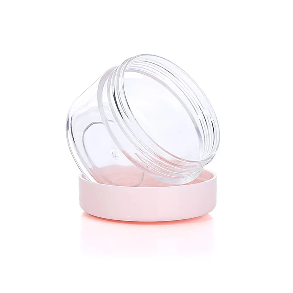 Cosmetic Bead Storage Pot Container Transparent Round Bottle Makeup Cream Portable Nail Art For Travel Daily Makeup Routine