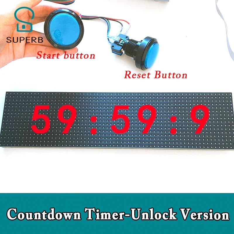 Gioco della stanza di fuga conto alla rovescia timer macchina prop vita reale conto alla rovescia da superbo 1987 escape room puzzle puntello elettrico Nuovo