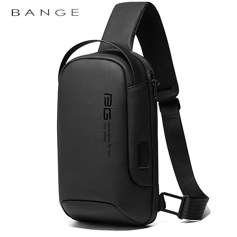 BANGE Nuova borsa a tracolla multifunzione unica Borse a tracolla a tracolla Borsa da petto impermeabile per breve viaggio maschile per uomo adolescente