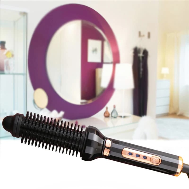 Hot Air Rotating Brush for Styling and Control of Brush crepe for Hair Dryer with Auto Rotating Negative Ionic Bigodino