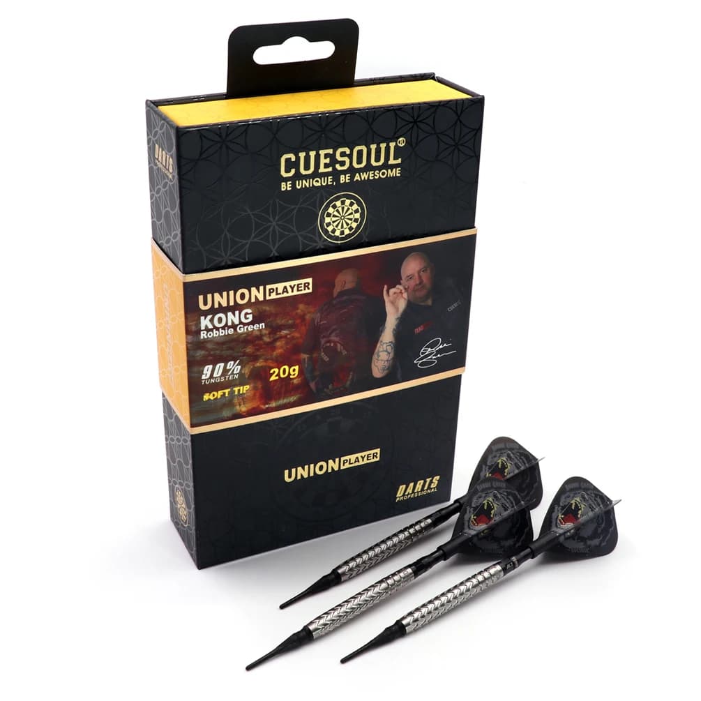CUESOUL robbi'kong' Green 20g 90% tungsteno Set di freccette con punta morbida