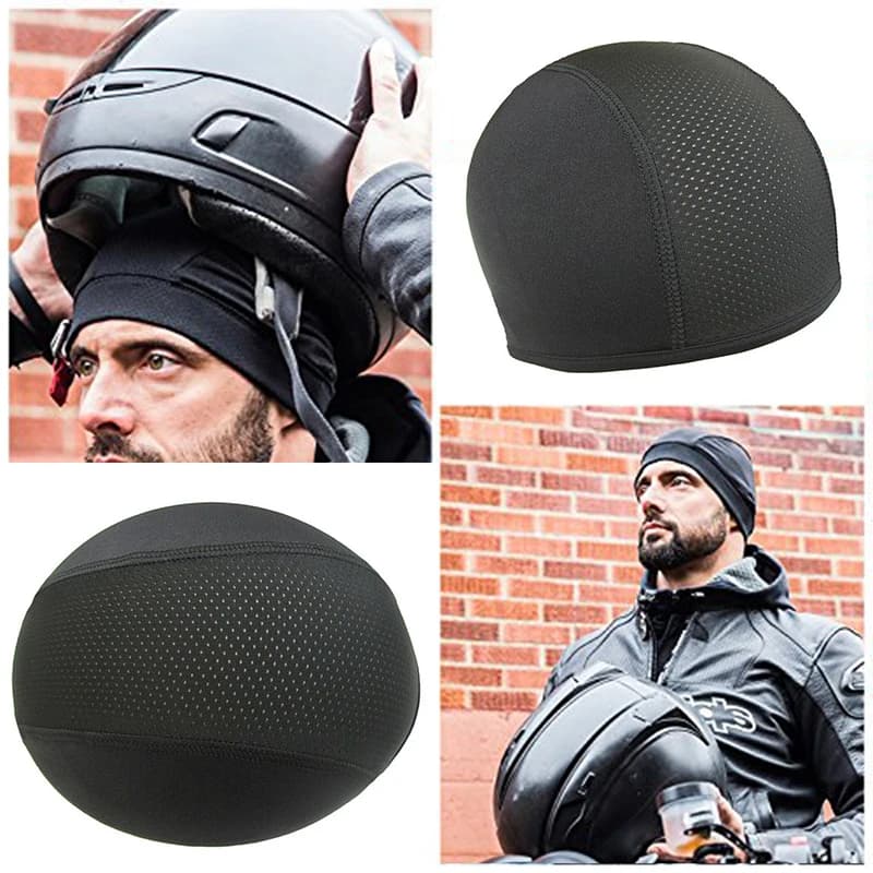 Accessori moto casco cappuccio interno cappello freddo nero asciutto traspirante traspirante berretto da corsa berretto da moto casco da moto