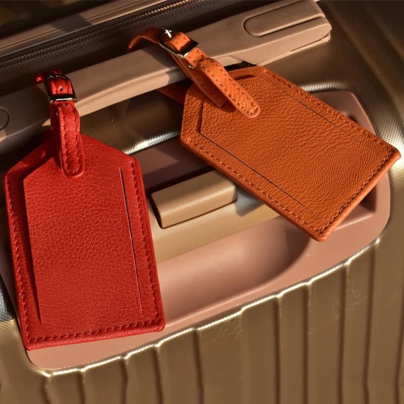 Etichetta per bagagli da viaggio colorata in pelle PU per donna Uomo Valigia ID Indirizzo Etichetta porta nome Etichetta per bagagli Etichette per imbarco Accessori