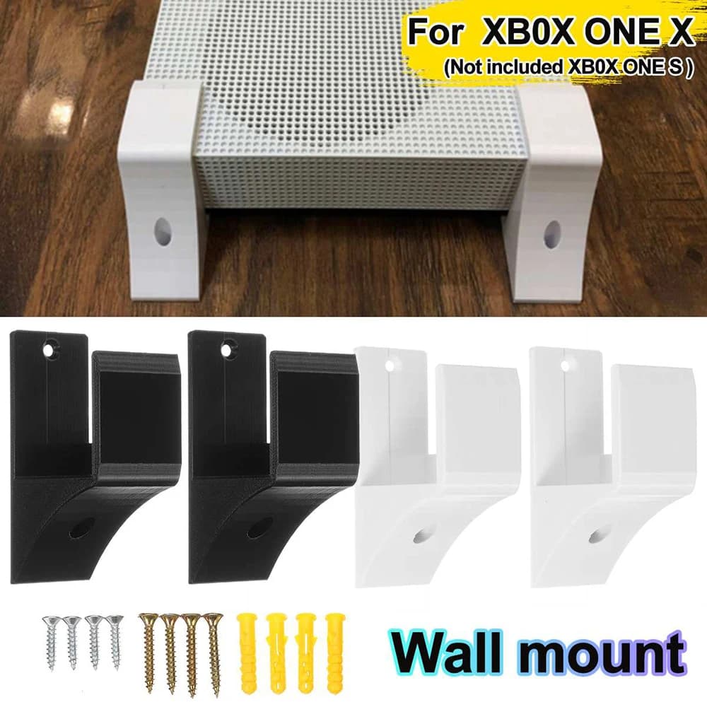 Staffa di montaggio a parete 2 pezzi per supporto da parete xbox series x per accessori console xbox one con set di viti per xbox one S