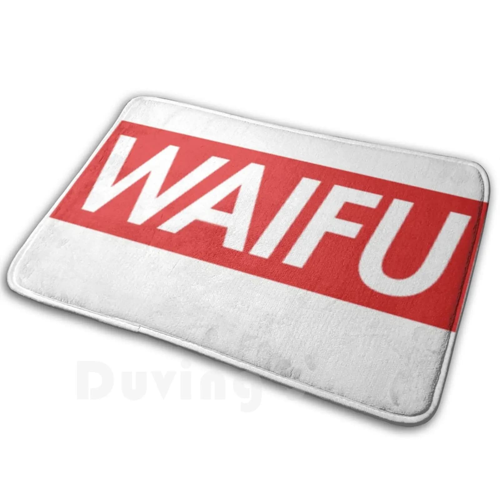 Waifu Logo Tappeto Tappetino Tappeto Cuscino Morbido Waifu Anime Anime Ragazza Meme Divertente Hypebeast Divertente Meme Satire Ferro Rosso Waifu