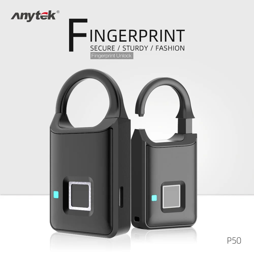 Blocco delle impronte digitali Lucchetto intelligente Lucchetti per porte con impronta digitale Blocco delle impronte digitali antifurto portatile per valigia del cassetto della borsa