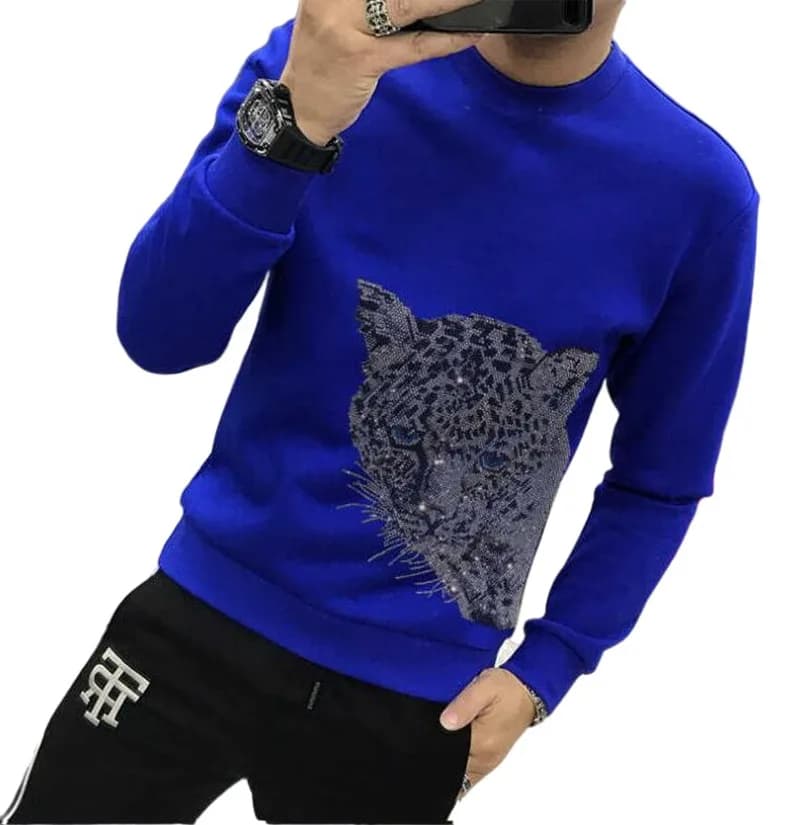 Felpe da uomo in cotone con cappuccio streetwear da uomo Hot Drill Felpe con cappuccio anime da uomo allentate casual con pietra diamantata