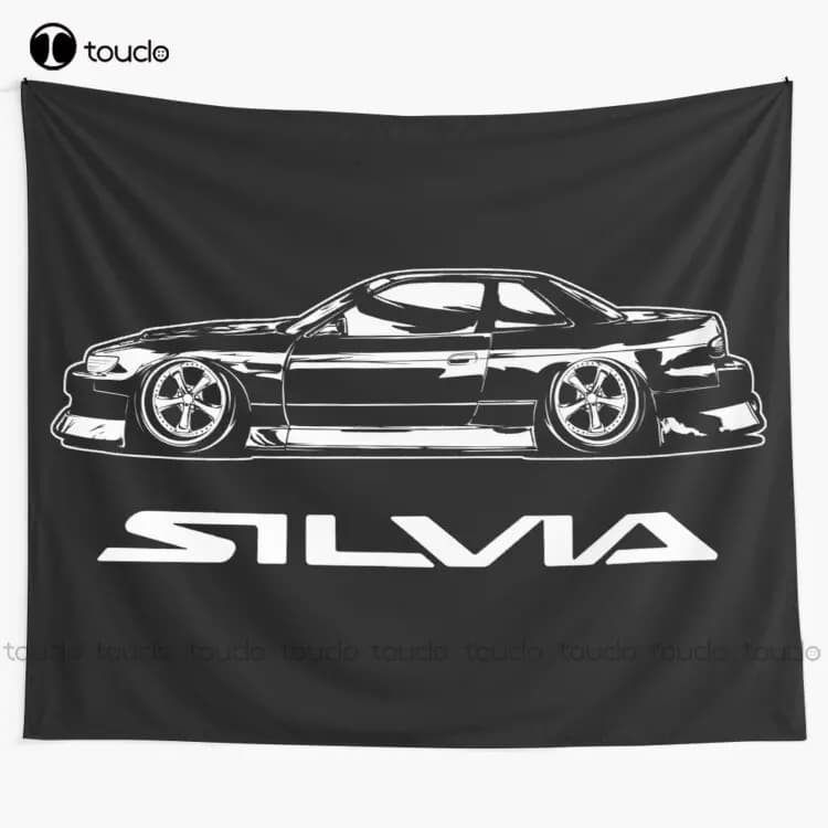 Nissann Silvia S13 180Sx 240Sx 200Sx Sr20 Sr20Det Arazzo lungo Arazzo Coperta Arazzo Camera da letto Copriletto Decorazione