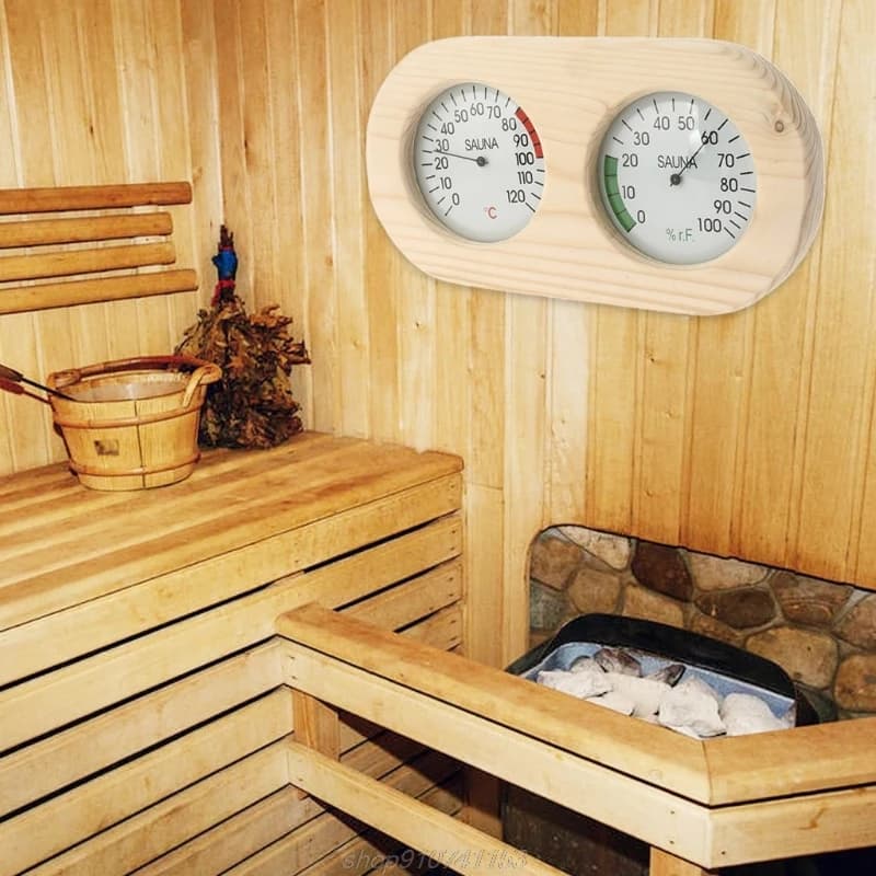 Termometro per Sauna in legno igrometro misuratore temperatura Sauna Sauna misuratore clima igrometro misurazione A19 21 Dropship
