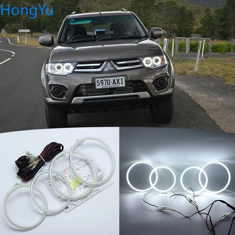 For Mitsubishi Challenger Pajero Sport 2008-2014 Super bright white color 3528 SMD led Angel Eyes daylight kit DRL