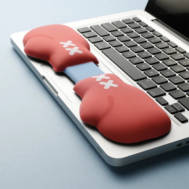 UTHAI QS guantoni da boxe supporto per tastiera in Silicone tappetino per Mouse da polso tappetino da polso per ufficio carino e confortevole