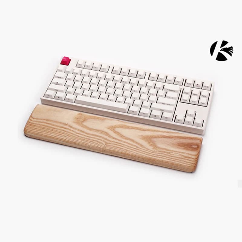 Poggiapolsi in legno massello Kashcy per tastiera meccanica da gioco ergonomica, supporto per polso, 60 87 104 108 tasti