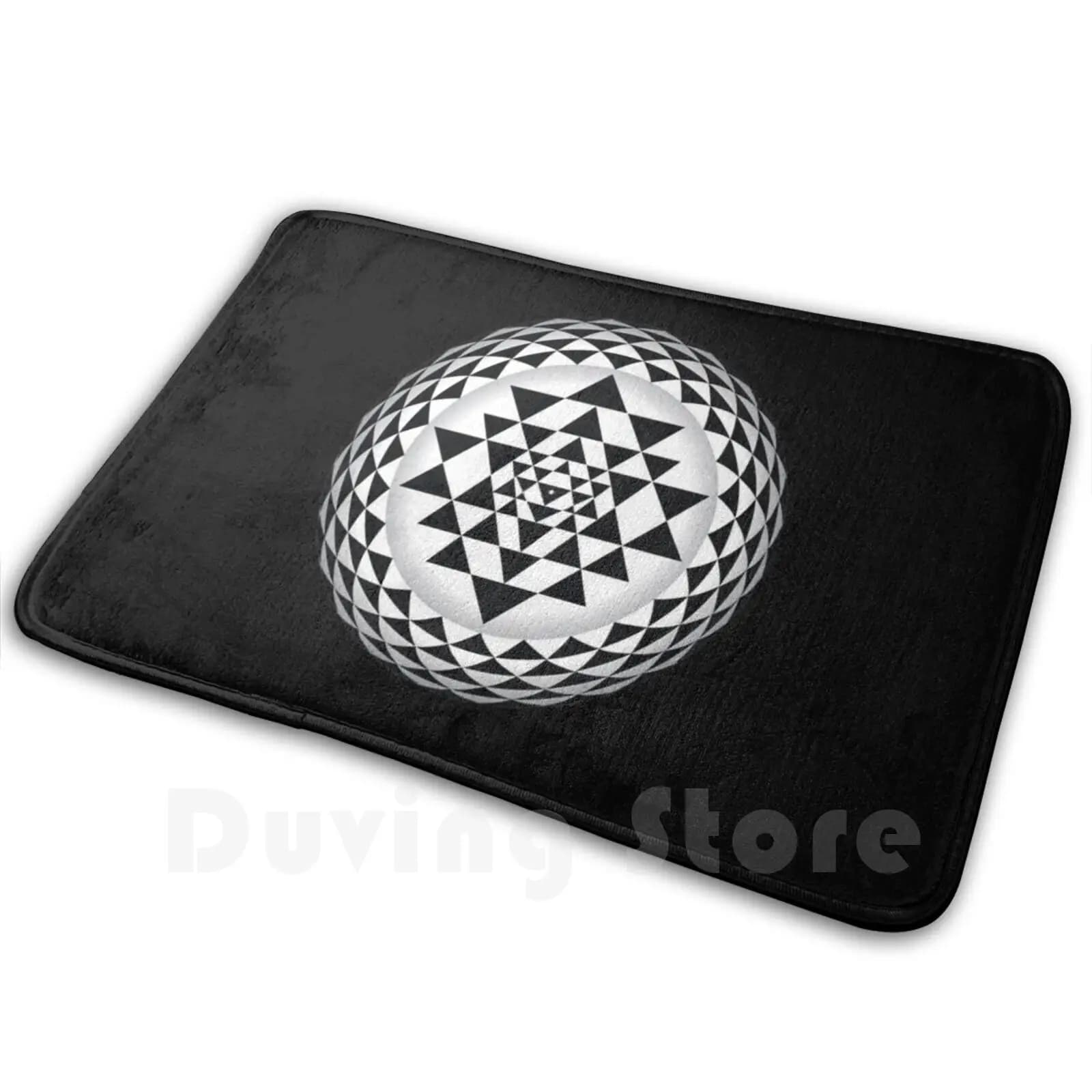 Sri Yantra Carpet Mat Rug Cushion Soft Sri Yantra Sri Chakra Sacred Geometric Yoga Mandala Meditation Enlightenment