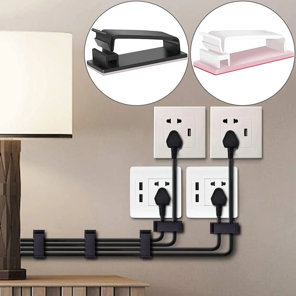 Organizzatore di cavi Avvolgicavo USB Workstation da tavolo Gestione ordinata Clip Supporto per cavo per linea di ricarica Cuffie per mouse per computer