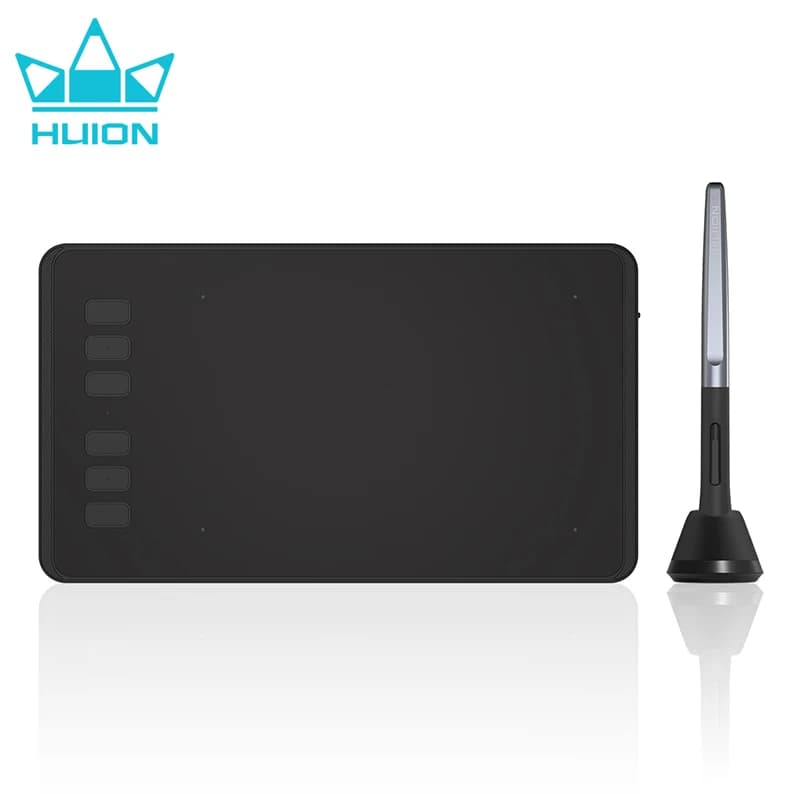 6,3 x 3,9 pollici HUION H640P tavolette grafiche da disegno con 6 tasti a pressione Tablet con penna senza batteria 8192 livelli di pressione connessione OTG per telefono Android