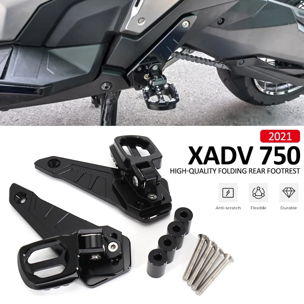 Accessori moto Pedane posteriori pieghevoli per HONDA XADV 750 XADV750 XADV 750 X-ADV750 2021-2025 Poggiapiedi Passeggero