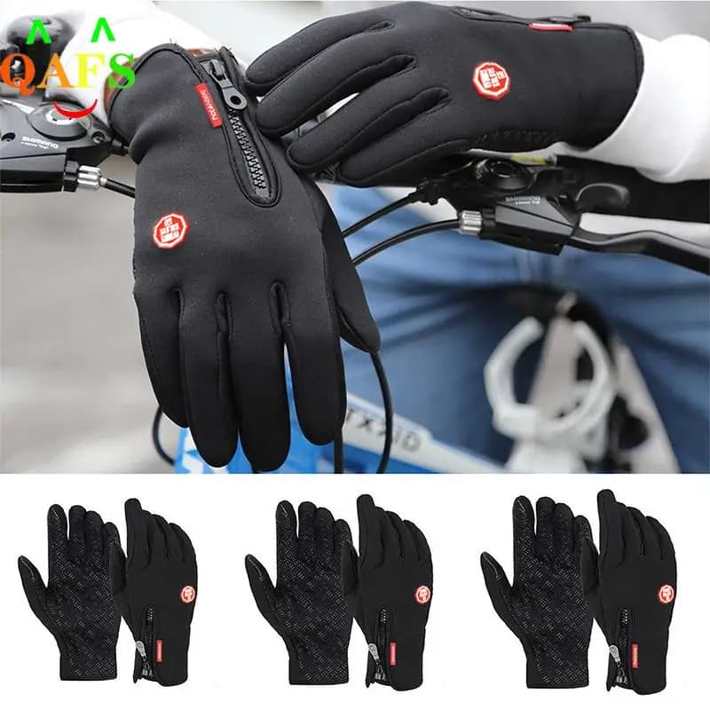 Guanti invernali da esterno guanti termici impermeabili antivento con Touch Screen a dita intere guanti da moto da sci per bici caldi