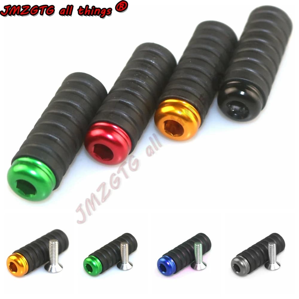 Pedane universali per bici da moto CNC pedane in gomma + lega di alluminio pedane poggiapiedi pedali posteriori Set accessori