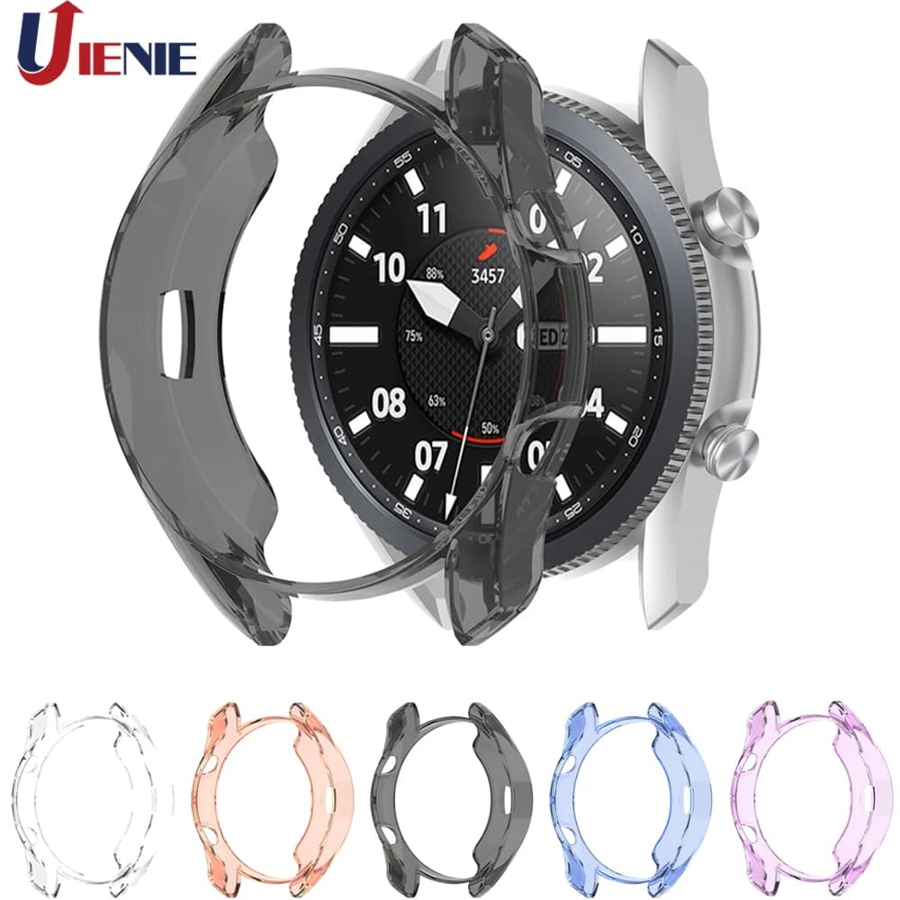 Custodia in TPU per Samsung Galaxy Watch 3 45mm 41mm Custodia protettiva Cornice protettiva per schermo in silicone per Galaxy 3 SM-R840/ R850