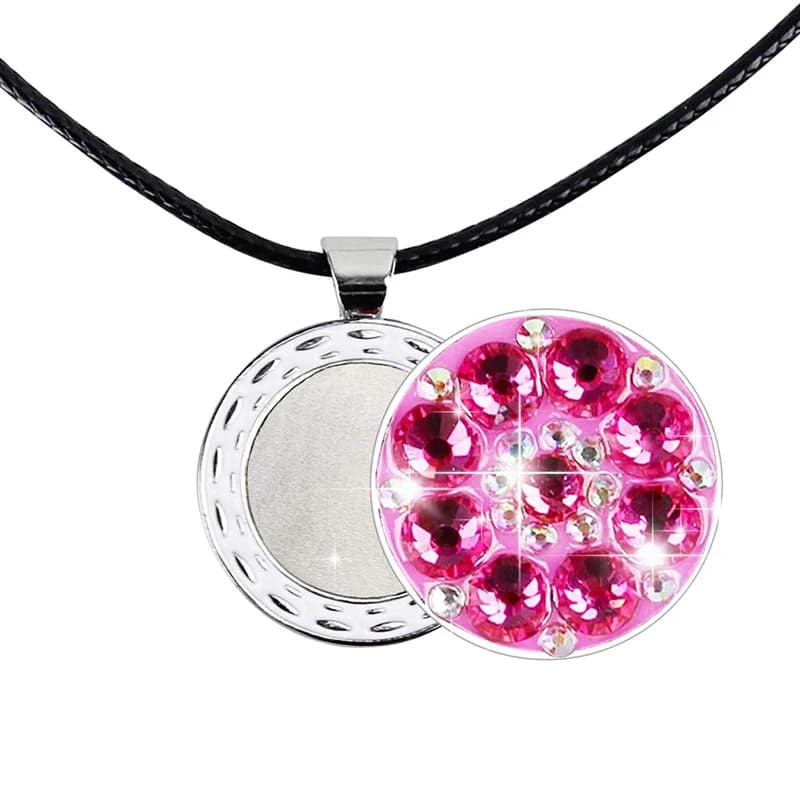 Kofull Crystal Golf Ball Marker con collana da Golf per donna/ragazza come regalo da Golf e accessori da Golf 3 colori a scelta