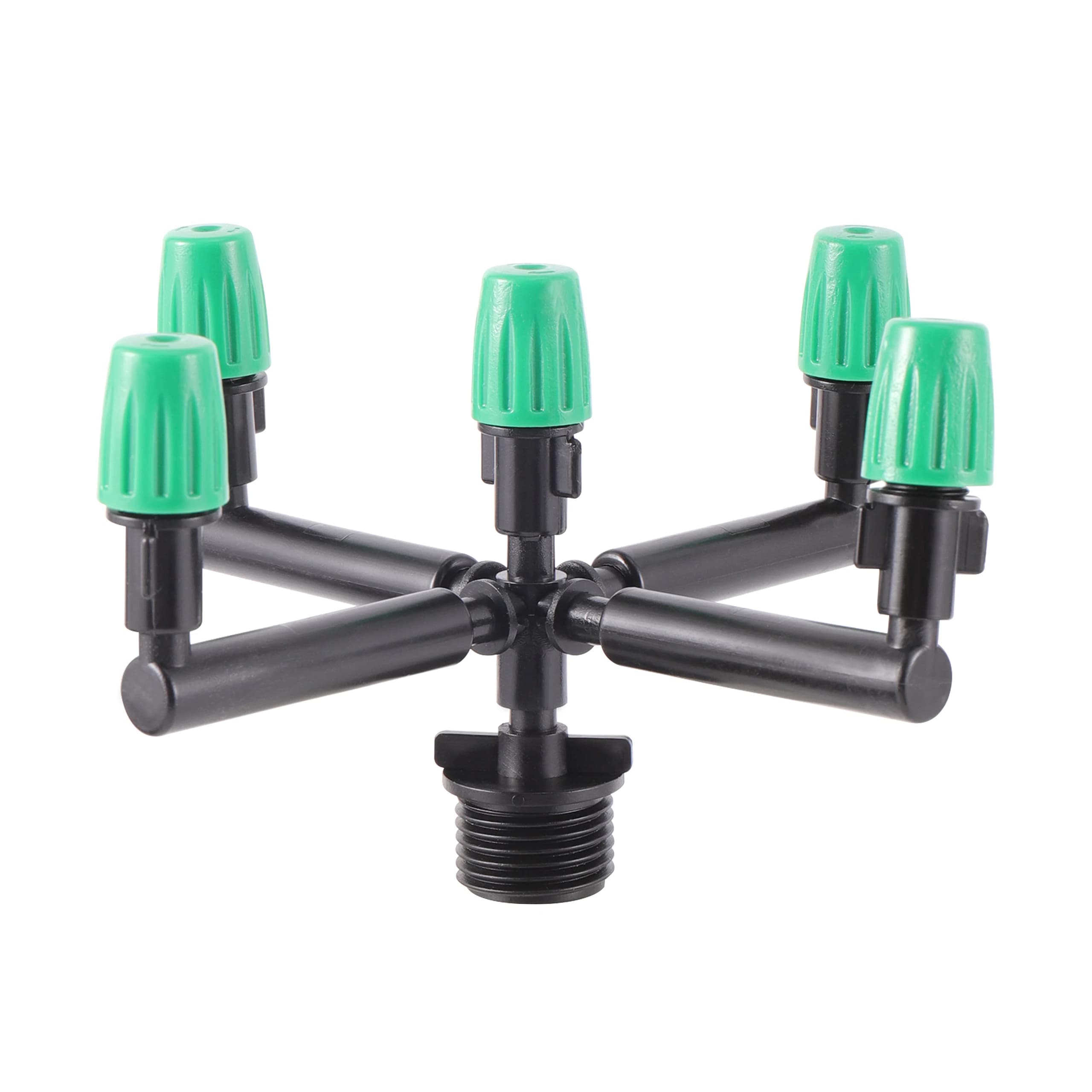 Sistema di nebulizzazione per l'irrigazione del giardino Spruzzatore atomizzatore per irrigazione con raccordi per l'acqua Ugelli nebulizzatore a 5 vie Raffreddamento Umidifica Forniture