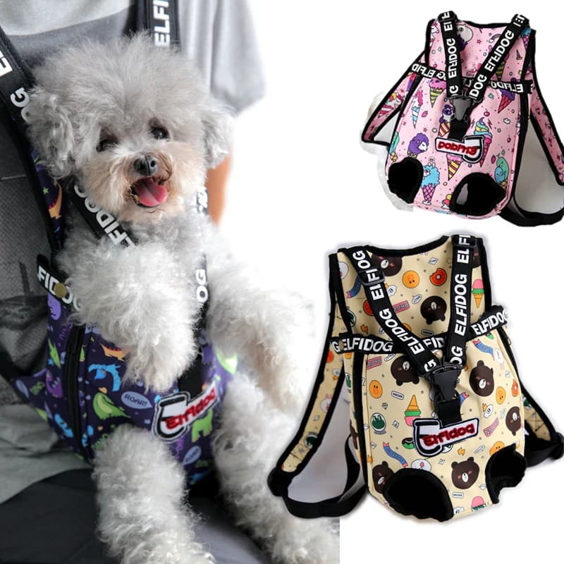 Zaino per animali domestici Bulldog francese per gatti Cuccioli di cani Piccoli animali Borsa da viaggio comfort per spalla anteriore posteriore che trasporta Para Perro